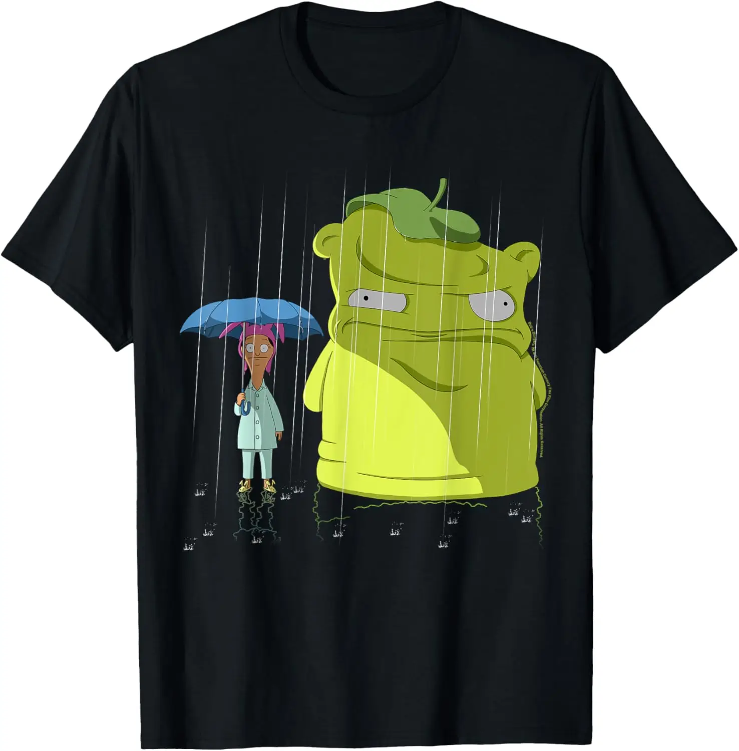 Bob's Burgers Louise & Kuchi Kopi Rain Portrait T-Shirt