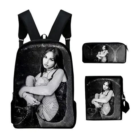 Cartoon Youthful Maggie Lindemann 3D Print 3pcs/Set Student Travel bags Laptop Daypack Backpack Shoulder Bag Pencil Case