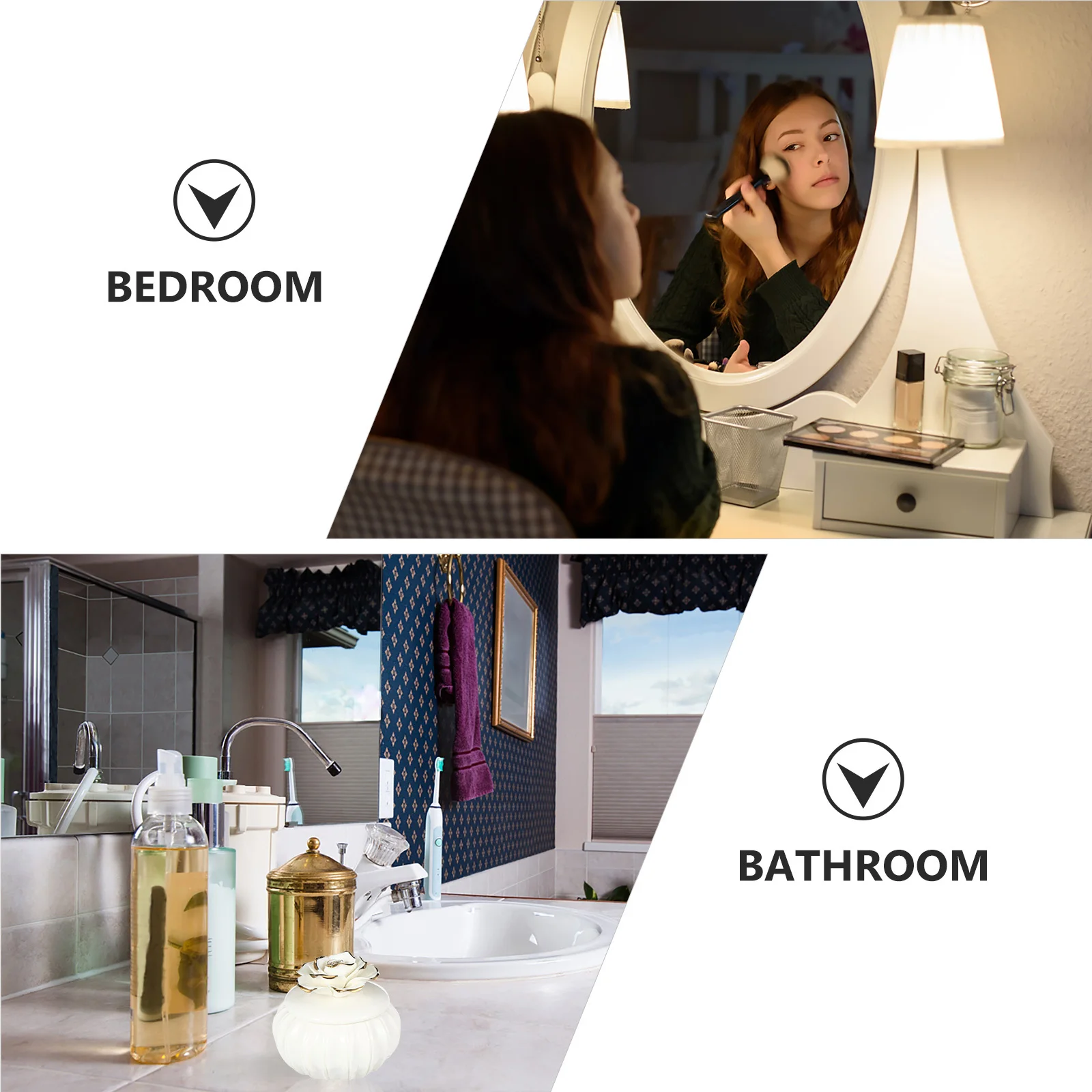 

1Pcs Stylish Ceramics Jewelry Holder Rose -Friendly with Lid for Home and Travel Jewelry Storage Container