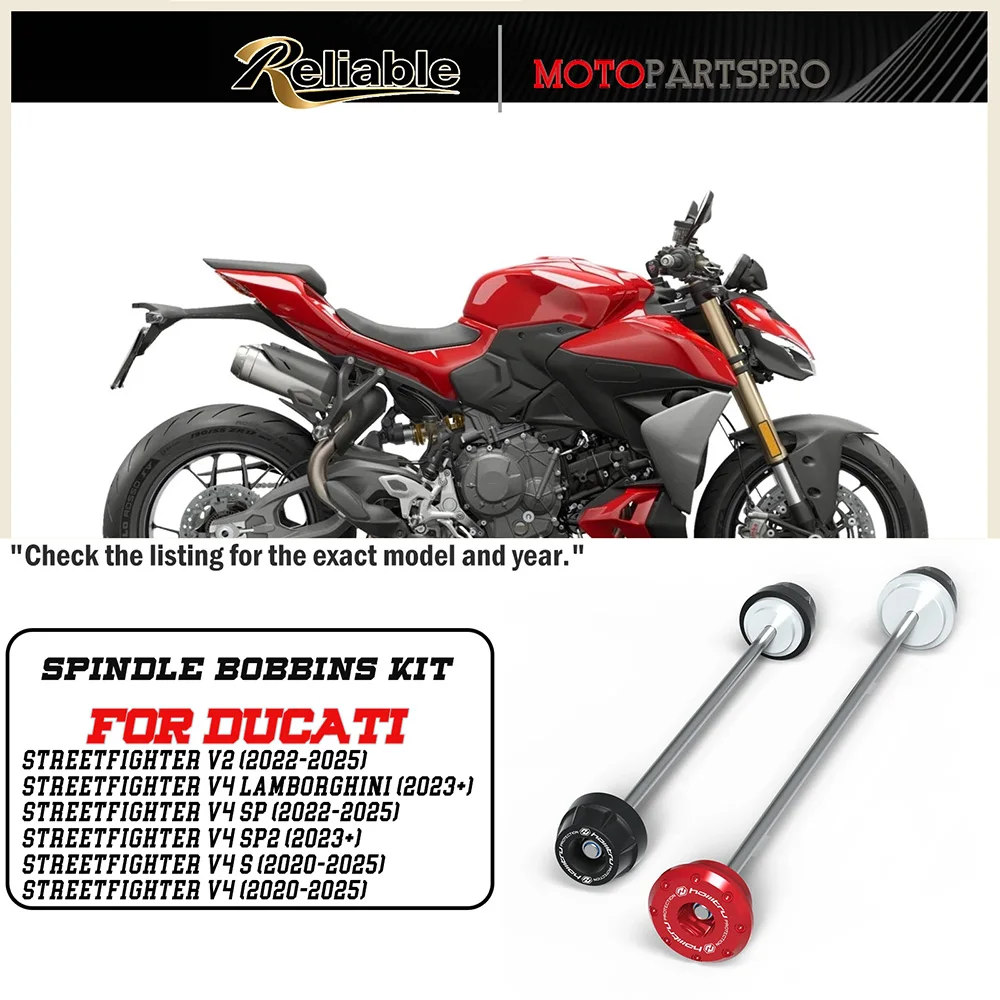 Für Ducati Streetfighter V2 2022-2023 / Streetfighter V4 S SP SP2 2020-2024 Motorrad Vorder- und Hinterrad Achsgabel Sturzschutz