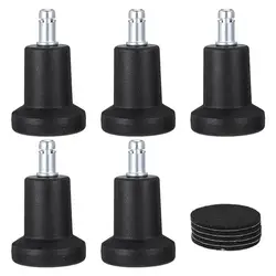 5pcs Chair Caster Fixed Wheel Castors Bell Glides Shockproof Nonslip Chair Feet Wheel Stopper Furniture Replacement