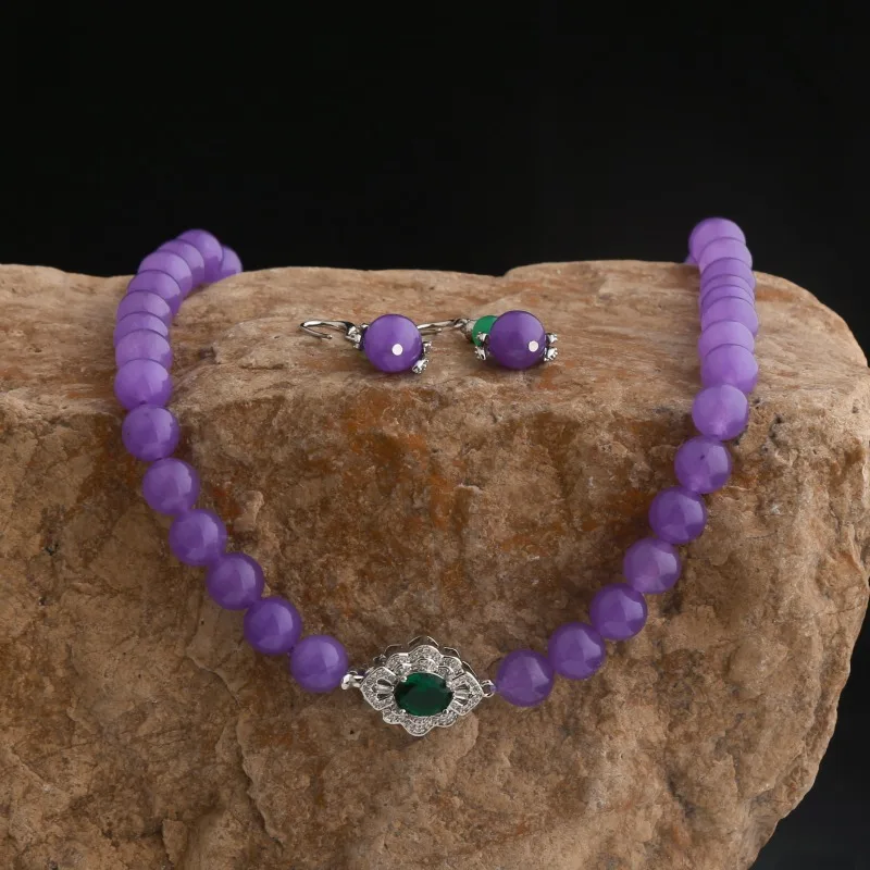 

Bohemian Natural Stone Strand Chain Necklace for Women Seaside Classic Fashion New Chinese Style Medieval Jewelry Set