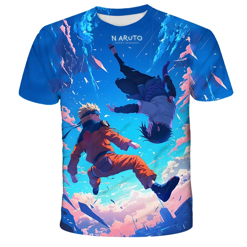 

New Naruto Anime Men Women T-Shirt Harajuku Y2k Fashion Streetwear Summer Boy Girl Kids Cool Short Sleeve Naruto Graphic Tees