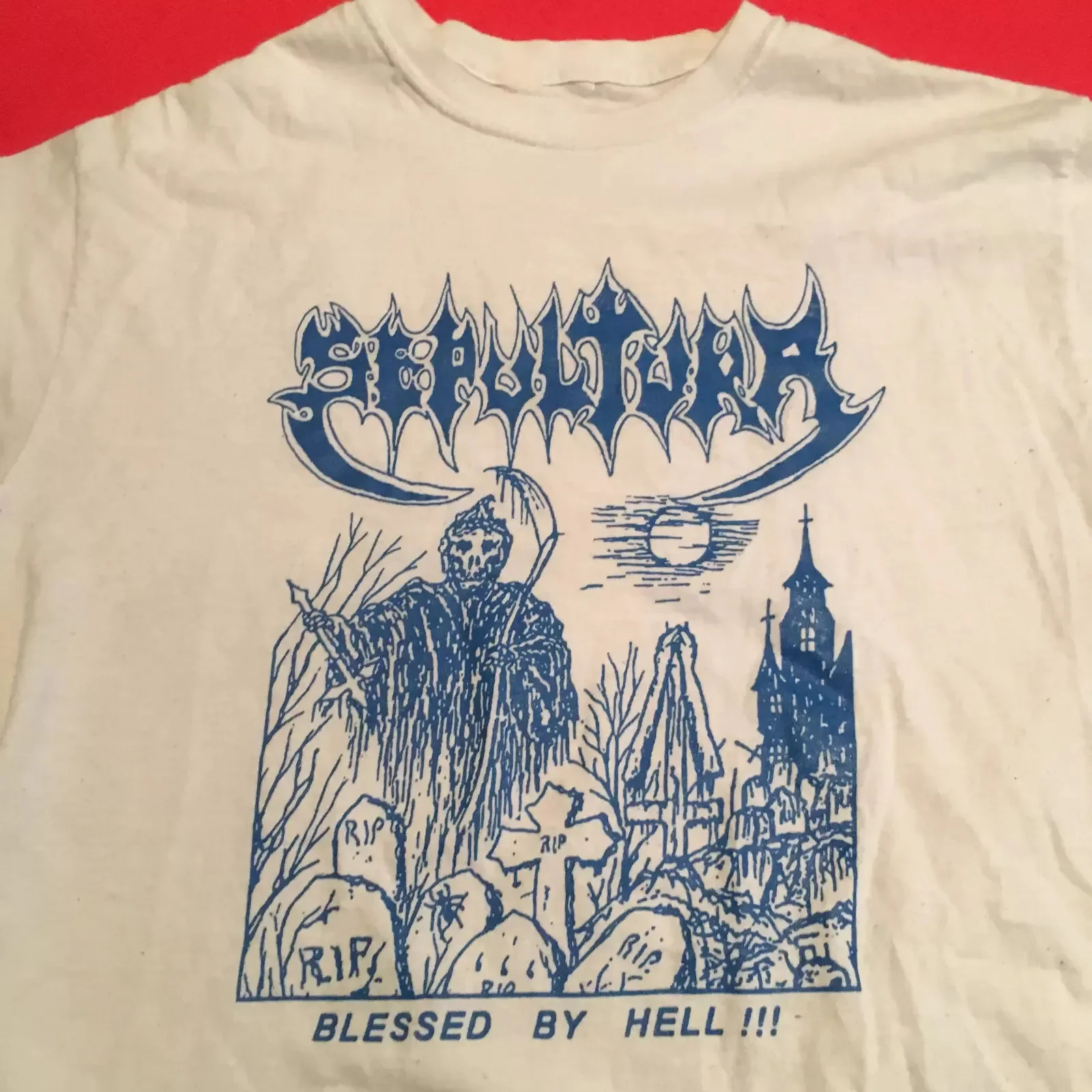Sepultura Blessed By The Hell Men T-shirt White Short Sleeve All Sizes
