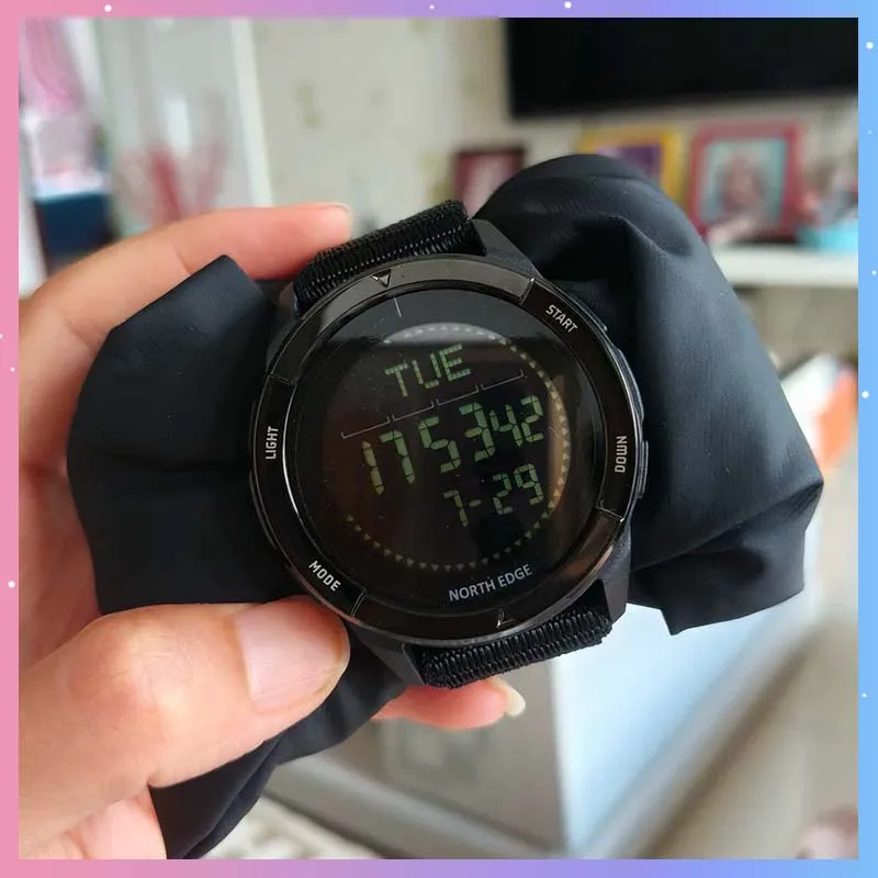 Men's Watch Terrax Sports Watch 50m Waterproof Calendar Stopwatch Alarm Hourly Chime Timer LED Nylon Band Outdoor Tools Gift