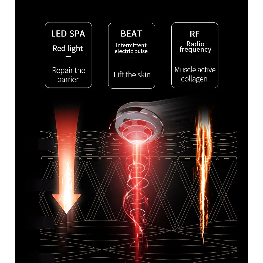 Multi Functional Ultrasonic Skin Scraper Beauty Device, Facial Blackhead Shovel Introduction Device, Household Pore Cleaner