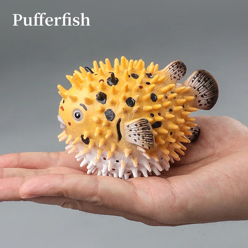 Zestaw figurek zwierząt morskich - Ryby oceaniczne: tuńczyk, ryba żagle, okonik, grufer, łosoś, zabawka edukacyjna z PVC dla dzieci