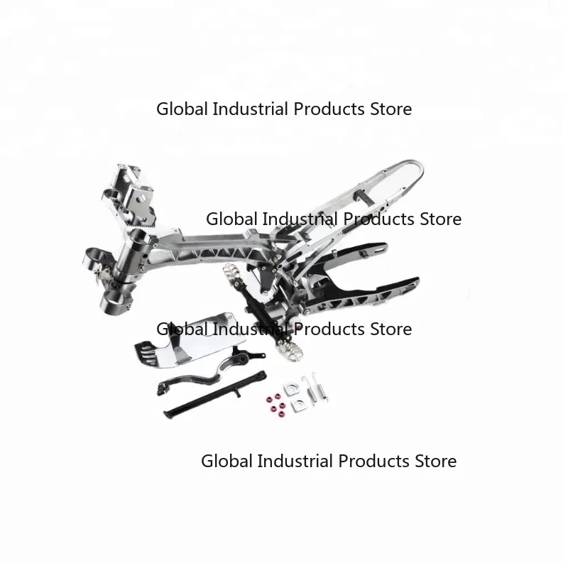 Dirt Bike Motorcycle CNC CRF50 Billet Alloy Frame with Clamp Engine Skid Plate Footrest Support and Footpeg