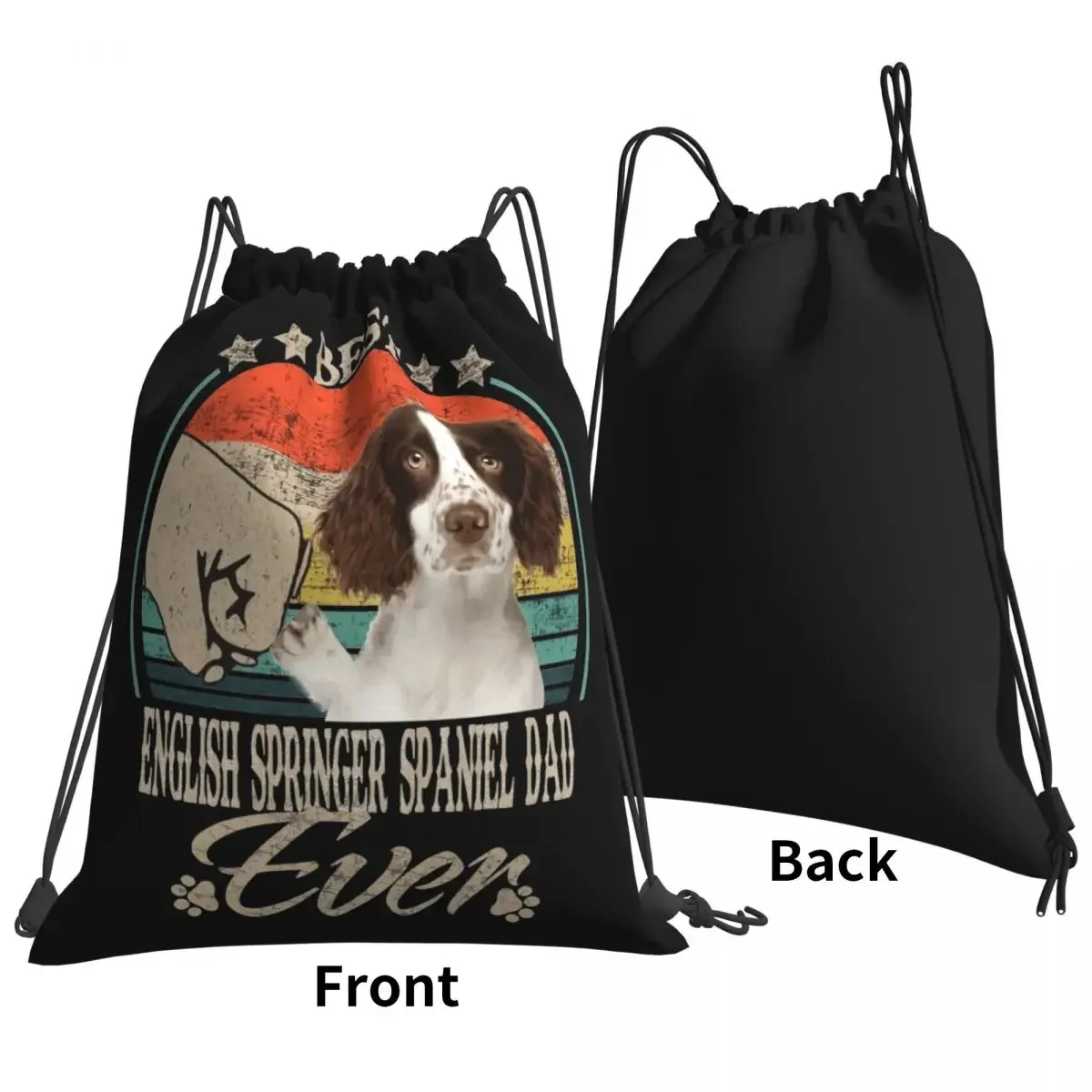 English Springer Spaniel Owner Mom Dad Drawstring Bags Gym Bag Newest Creative Gym Tote Bag Outdoor Running