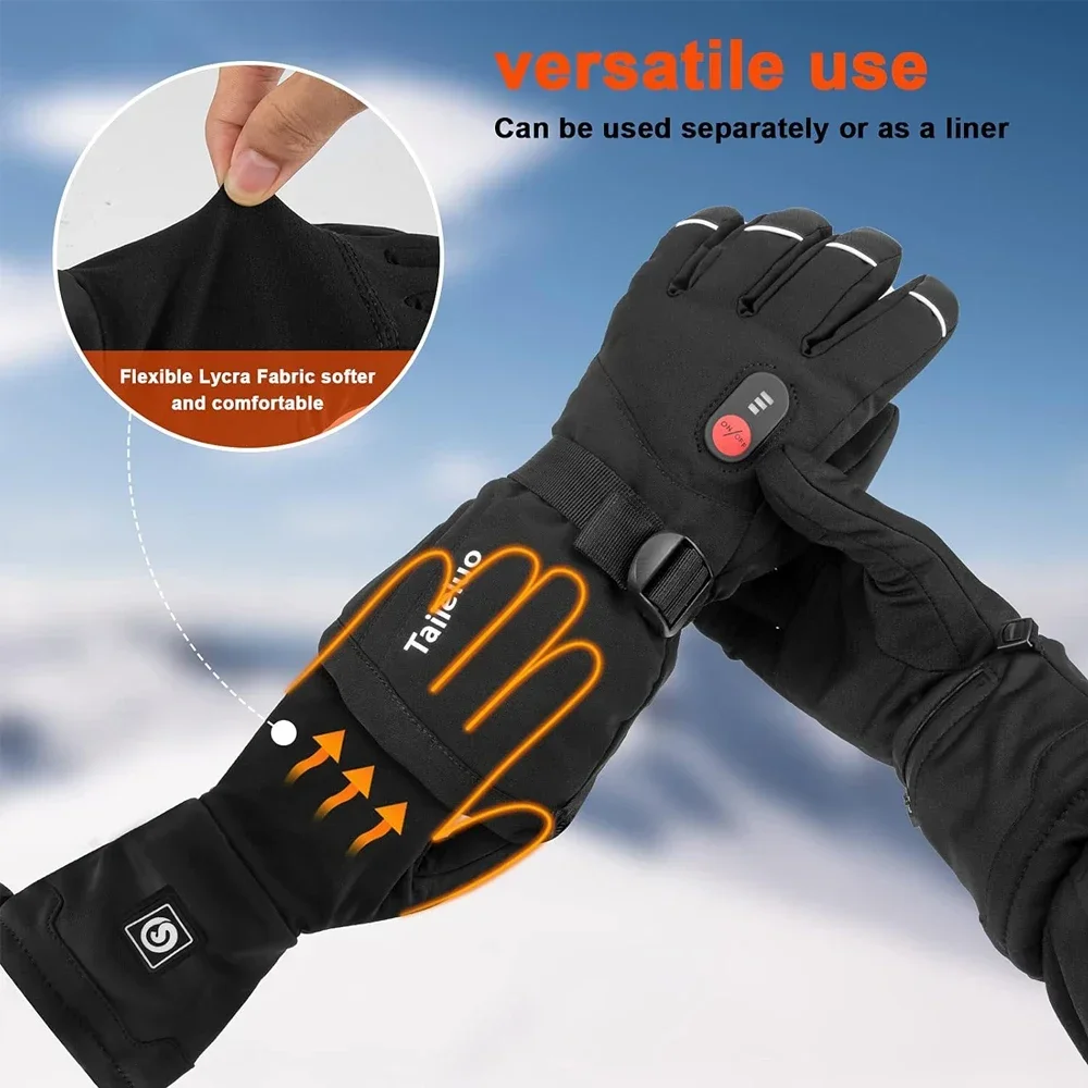 Winter Thermal Hand Warmer Electric Car Heat Glove Football USB Recharchable Heated Ski Gloves Kids for Freezer Warehouse