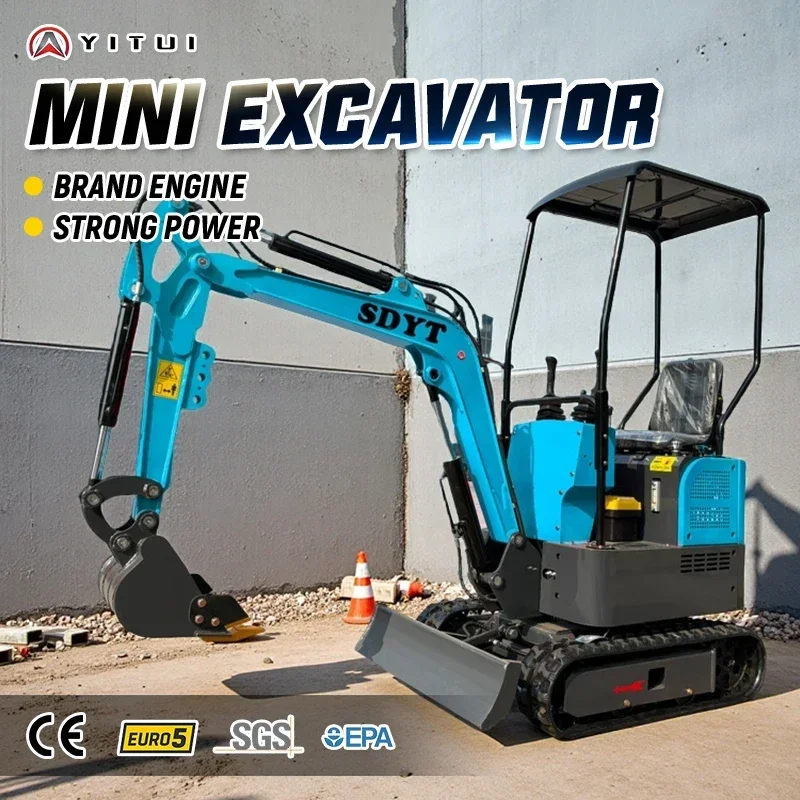 حار بيع مخصص 1.5 طن 2 طن حفارة صغيرة مع الكابينة ، حفارة صغيرة زاحفة منزلية Ce Epa Euro 5