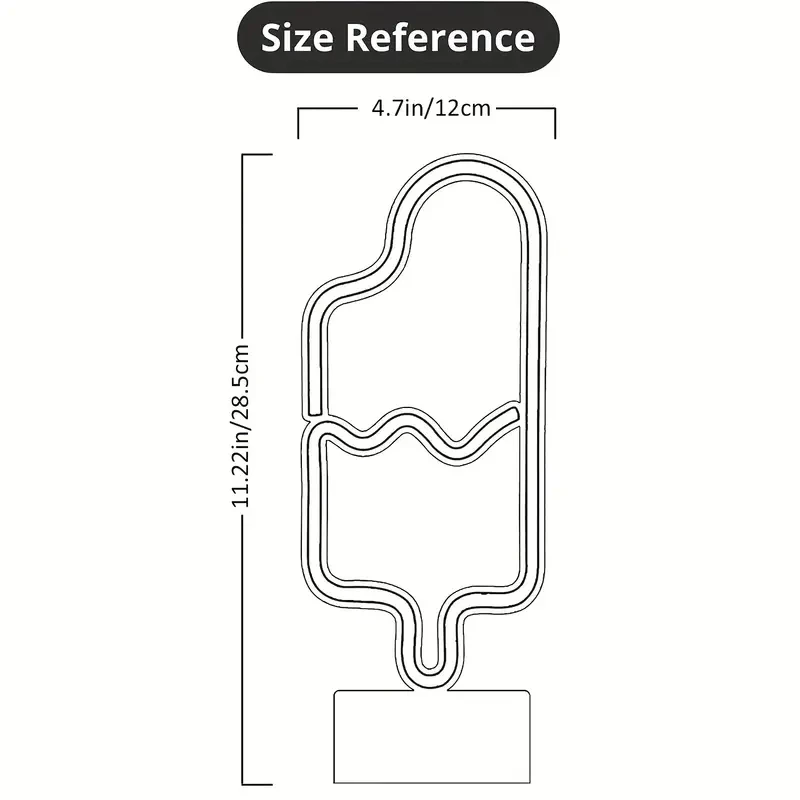 Ice Cream dekorasi dinding es krim, lampu tanda Neon LED untuk anak-anak, dekorasi restoran, toko serba ada, pesta