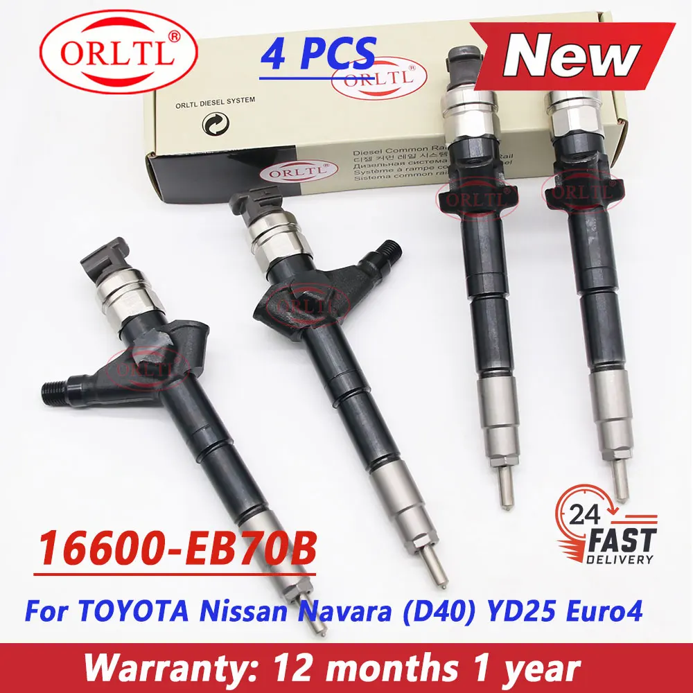 

16600-EB70B Новая дизельная форсунка 16600EB70B Топливная форсунка 16600 EB70B 095000-6250 для TOYOTA Nissan Navara 4 шт.