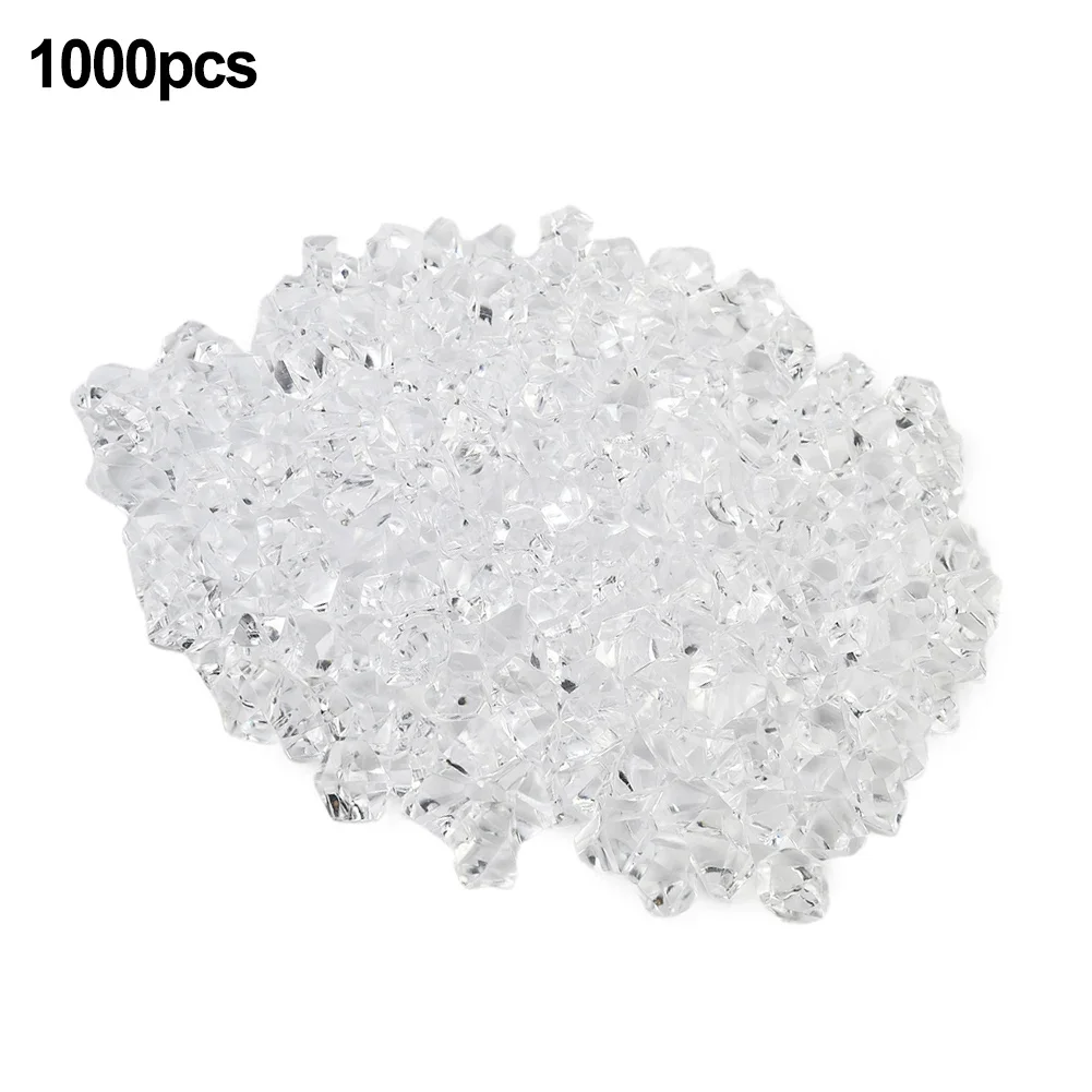 Fish tank Accessories Wedding Supplies Acrylic Ice Rock Ornaments Decoration 1000 pcs/set Transparent Aquarium