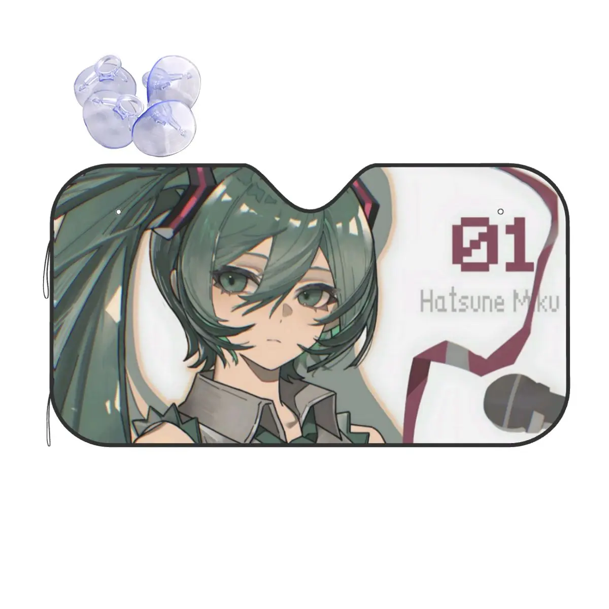

Hatsune Miku Novelty Sunshade Windscreen 76x140cm Foils Car Window Windscreen Cover Sunscreen Curtain