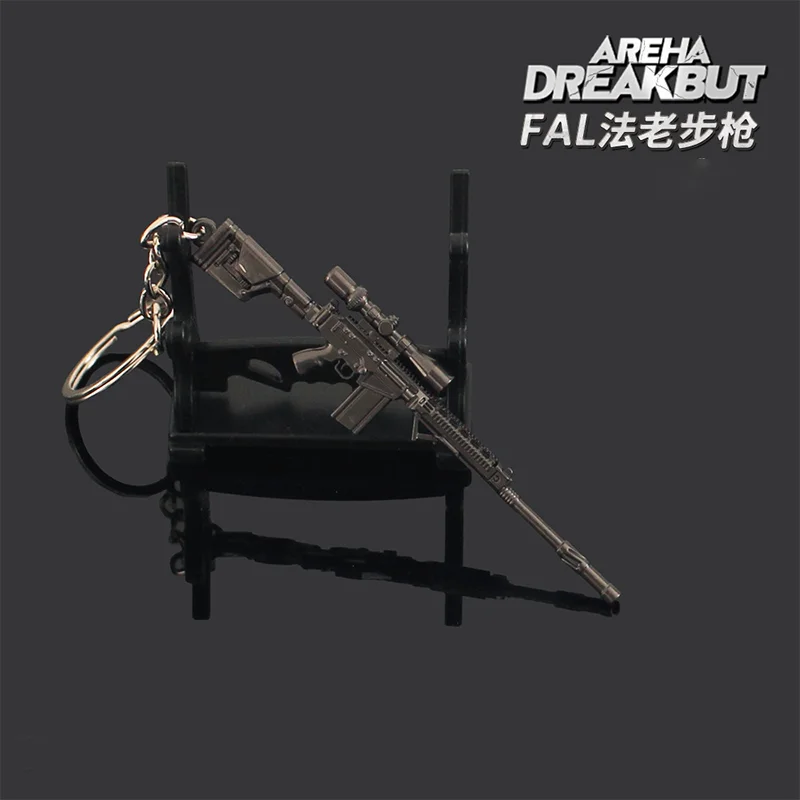 9 سنتيمتر بندقية سلاسل المفاتيح سلسلة M110 AUG MK14 قلادة الرجال الإكسسوارات العسكرية المتحمسين جمع المعادن دائم Keyrings #6