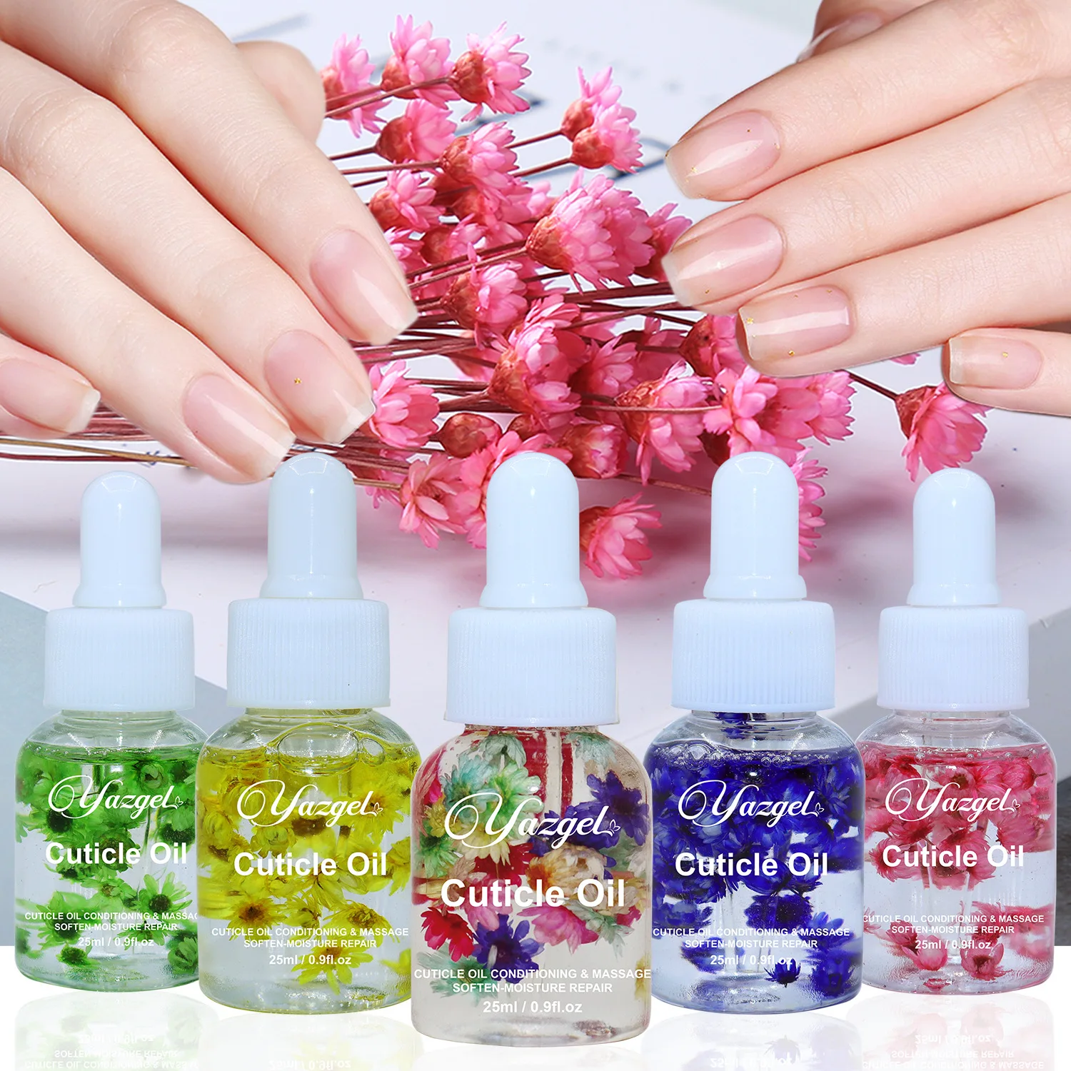 زيت مغذي للزهور البنفسجي لإمدادات المانيكير ، أداة تليين طلاء الأظافر ، زيت تليين البشرة ، 25 *