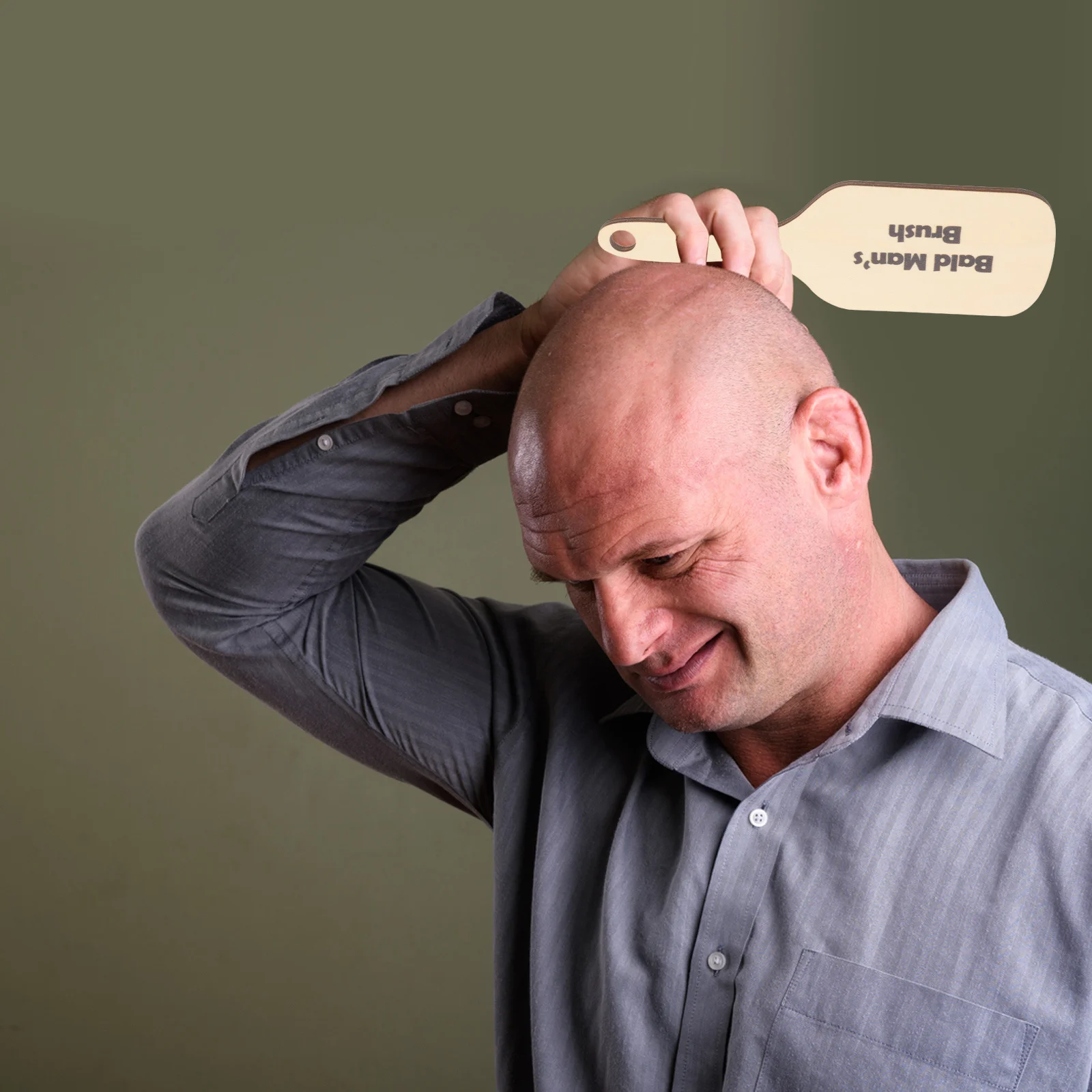 

Wooden Bald Man Comb Funny Hair Brush Large Wide Tooth Grooming Tool Prank Clown Costume Prop Wooden Bald Man Comb