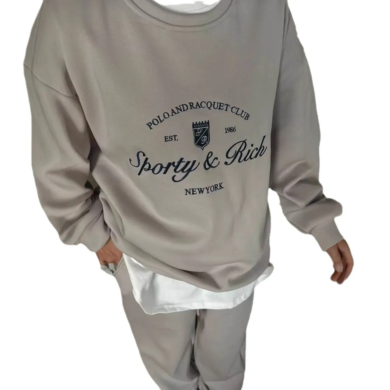 HZXVic Felpa Donna Retro Lettera Pullover ricamato Top Comodo e versatile Pop Demon Hunter Pullover per donna