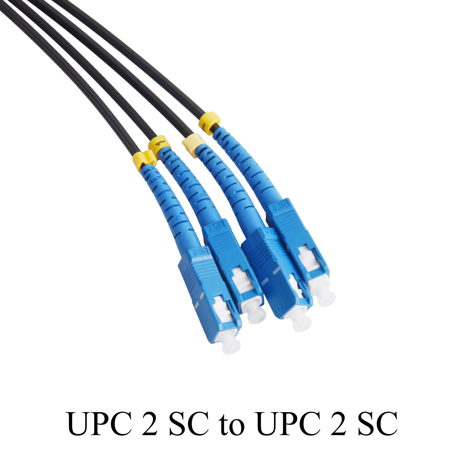 Fil d'extension de fibre optique UPC 2 SC à 2 SC, mode unique, 2 cœurs, conversion extérieure, patch rette, 100m, 120m, 150m, 200m, 300m, câble optique