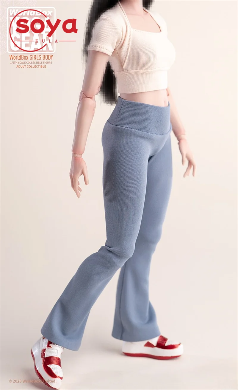 Worldbox CA022 1/6 مقياس تمتد اليوغا السراويل العليا الملابس نموذج صالح 12 ''أنثى الجندي عمل الشكل دمى الجسم #2