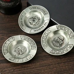 Vintage Zinc Alloy Cigar Ashtray Skull/Dog Pattern Ash Slot Home Living Room Creative Cigarette Ashtray Cigar Accessories