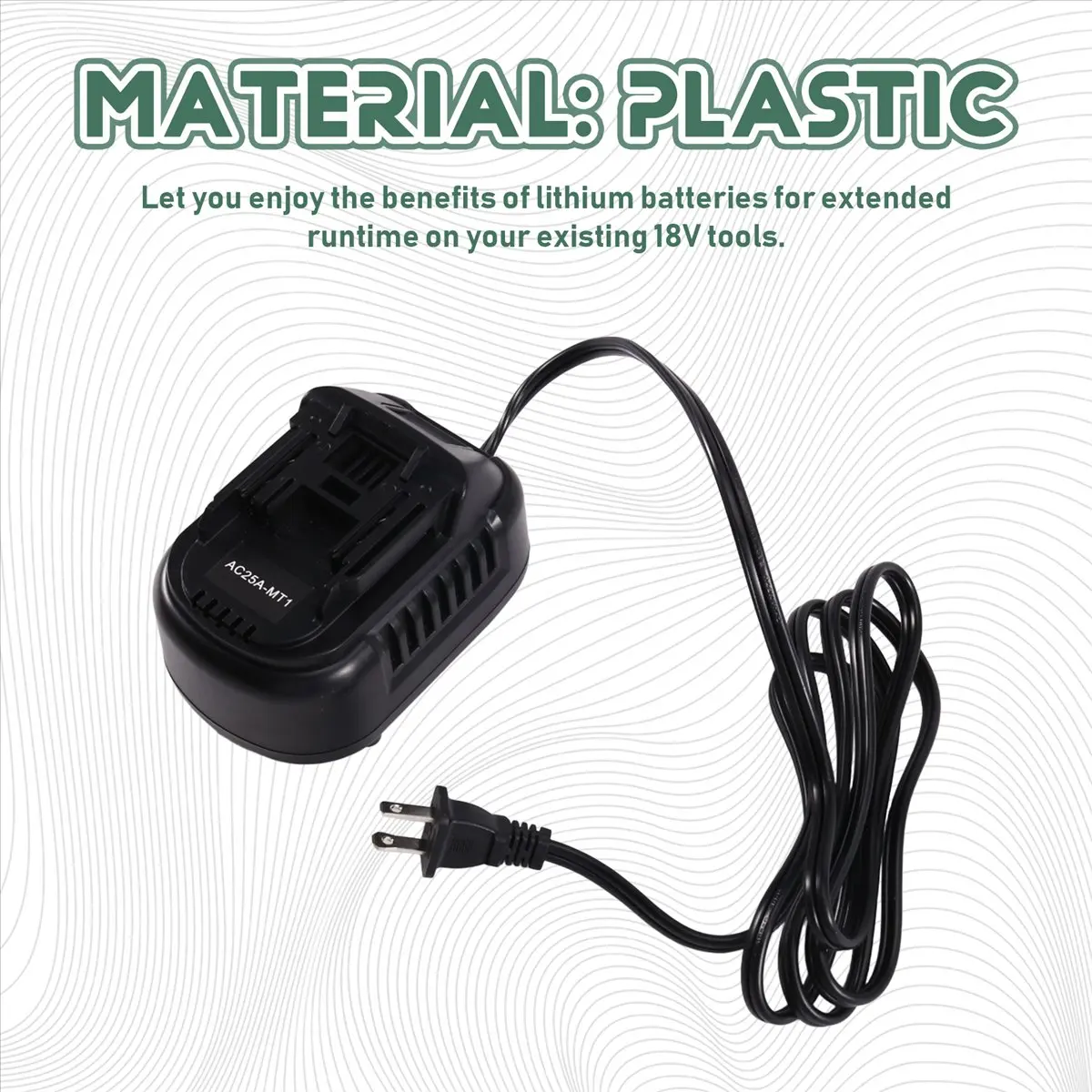 HGHO AC 110V to DC 18V Converter for 18V Cordless Tool AC Transformer Adapter AC 110V to DC 18V Conver US Plug
