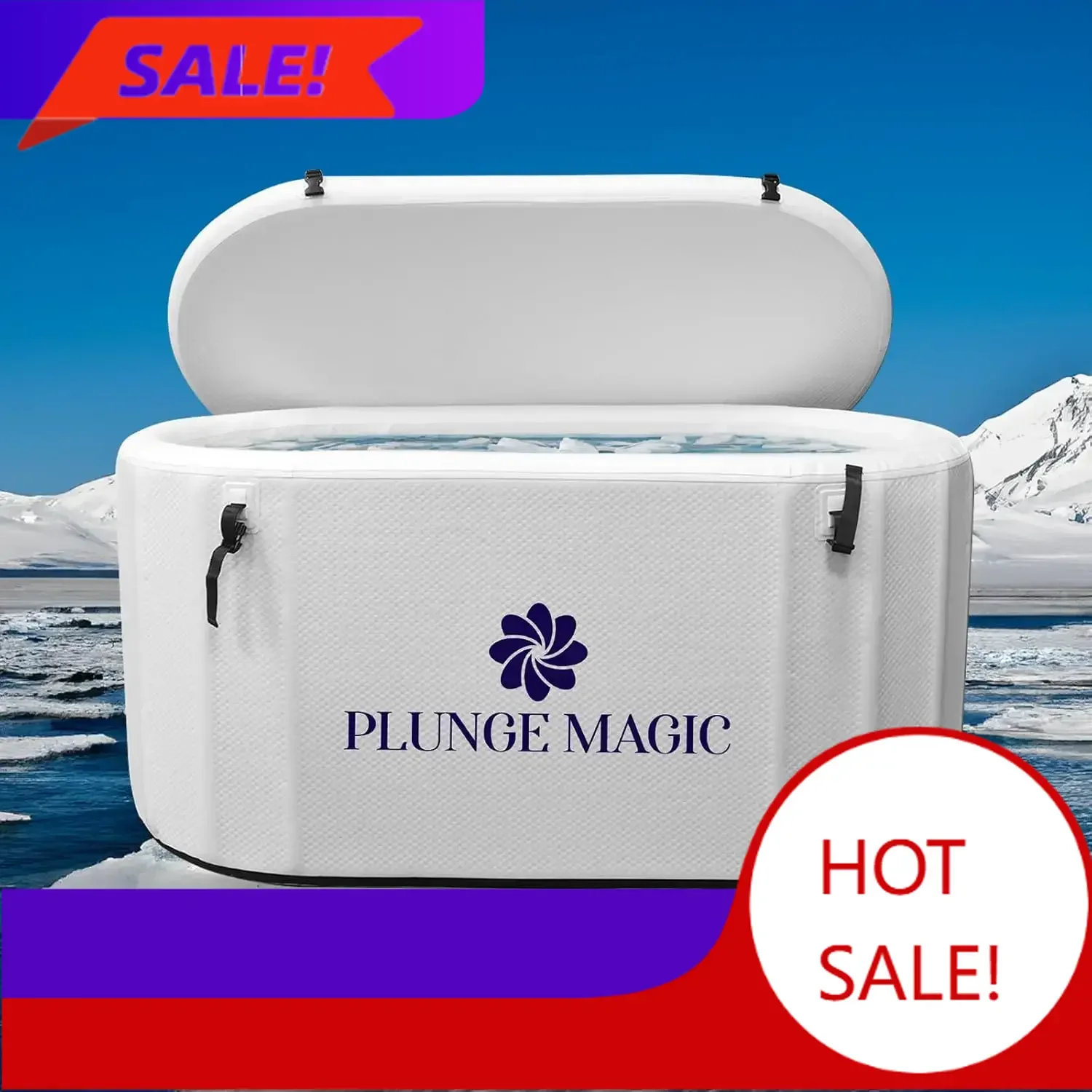 

Бестселлер: Надувная ванна для ледяных процедур Ultimate Cold Plunge Tub с крышкой для спортсменов, портативная, размер XXL, с охладителем воды