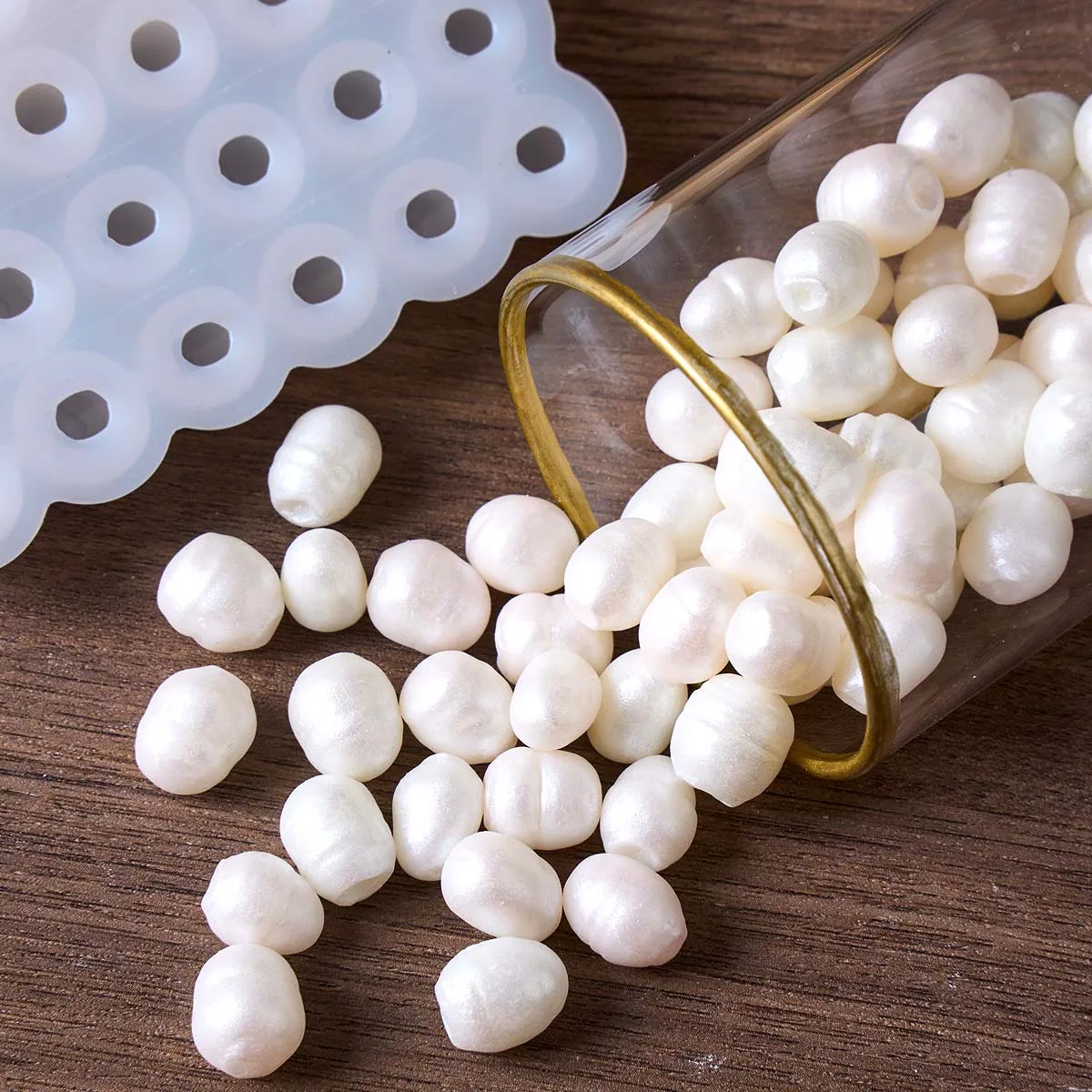 Multi Cavity Pearl Bead Silicone Candle Mold DIY Aromath Wax Granules Soap Plaster Resin Casting Mould Handmade Craft Decor