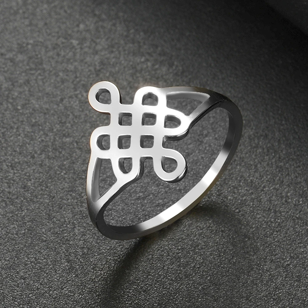 Dawapara Trinity Celtics Knotenring, irisches Liebesherz, Freundschaftsversprechen, Verlobungsring, Ehering aus Edelstahl – Detail 32