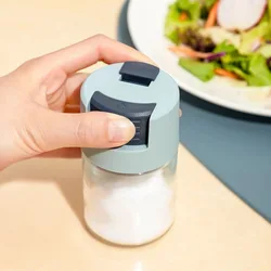 Multifunctional Spice Jar with Adjustable Pour Lid Kitchen Salt Pepper Sugar Seasoning Storage Container Easy Measure and Pour