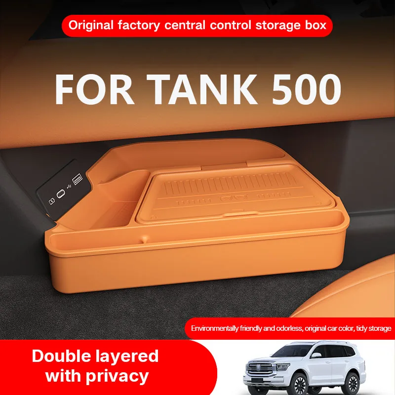 FOR 2026 TANK 500 Custom-Fit Silicone Armrest Box Storage Box Car Central Armrest Storage Box Center Console