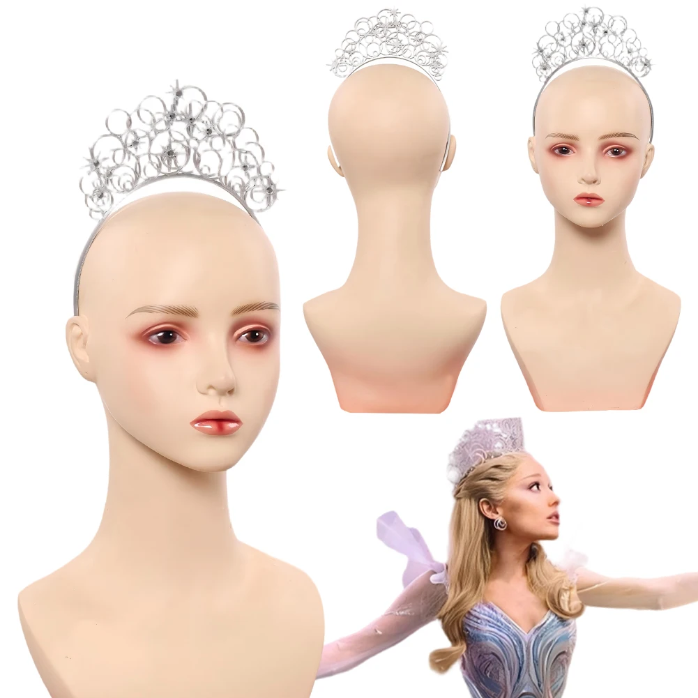 

Fantasia Wicked 2, повязка на голову с короной Glinda, повязка для волос для косплея, костюм из фильма Disfraz, аксессуары для волос, женский карнавальный реквизит на Хэллоуин