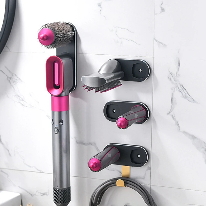 Hair Dryer Holder Wall Mount Storage For Dyson Airwrap Complete Styler Storage Rack For Hair Curling Wand Bathroom