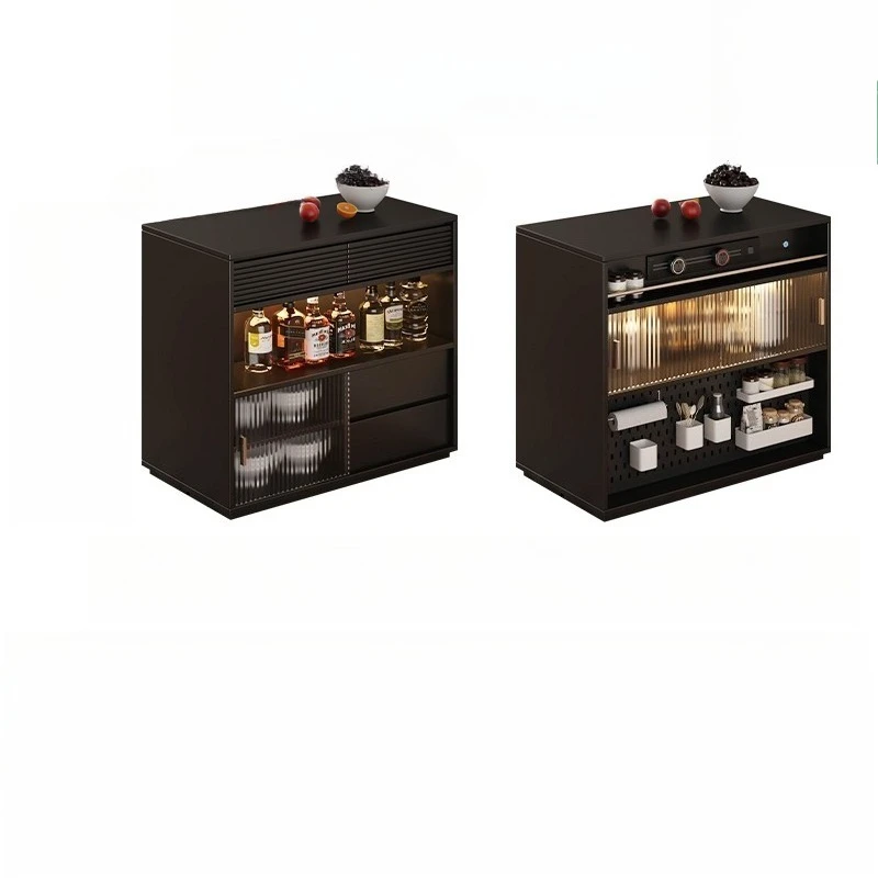 

American retro, family wine cabinet bar table 7-shaped, living room partition