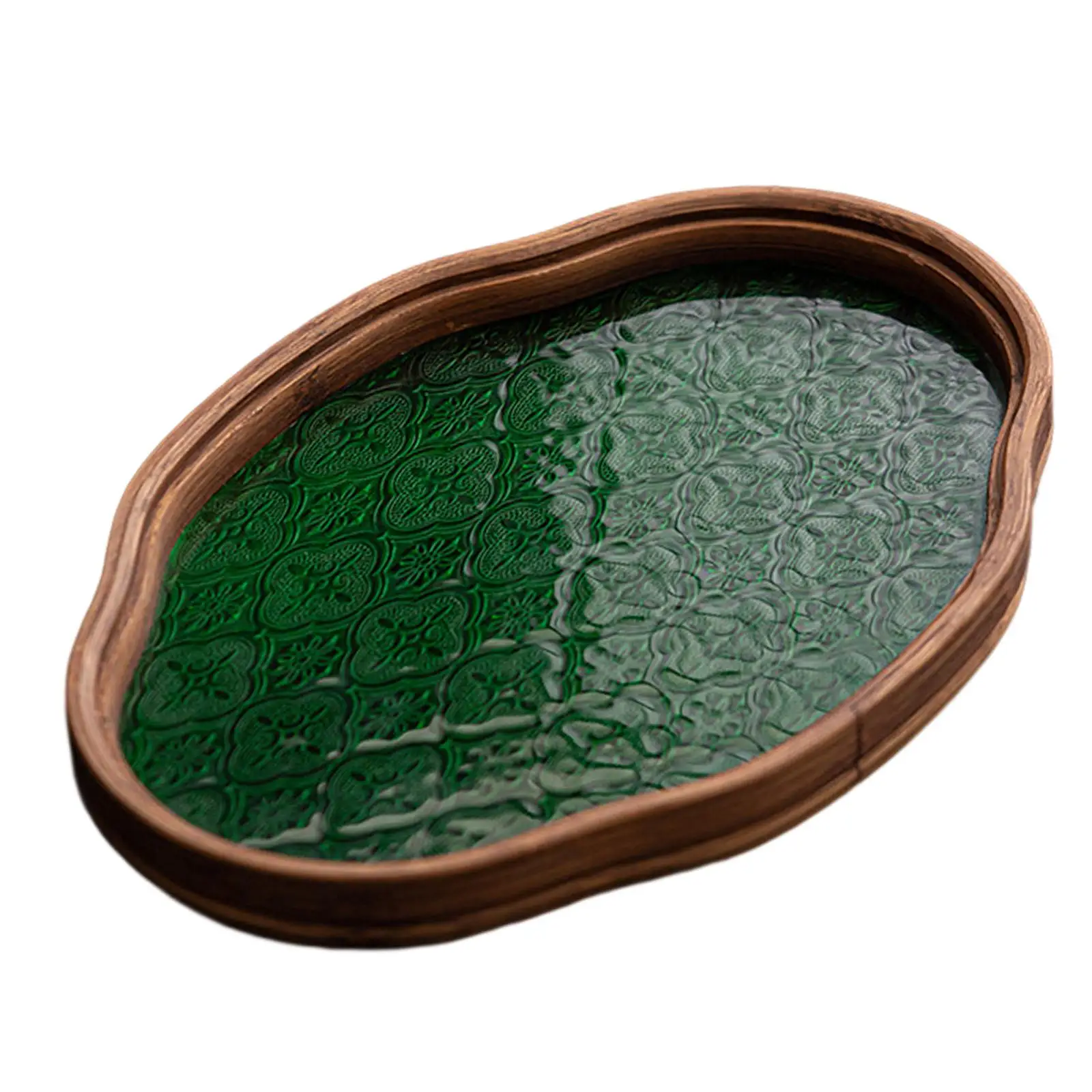 

Роскошный деревянный декоративный поднос со стеклом, сервировочное блюдо с цветочным узором, органайзер для завтрака, десертов, сервировки стола, для гостиничного бизнеса