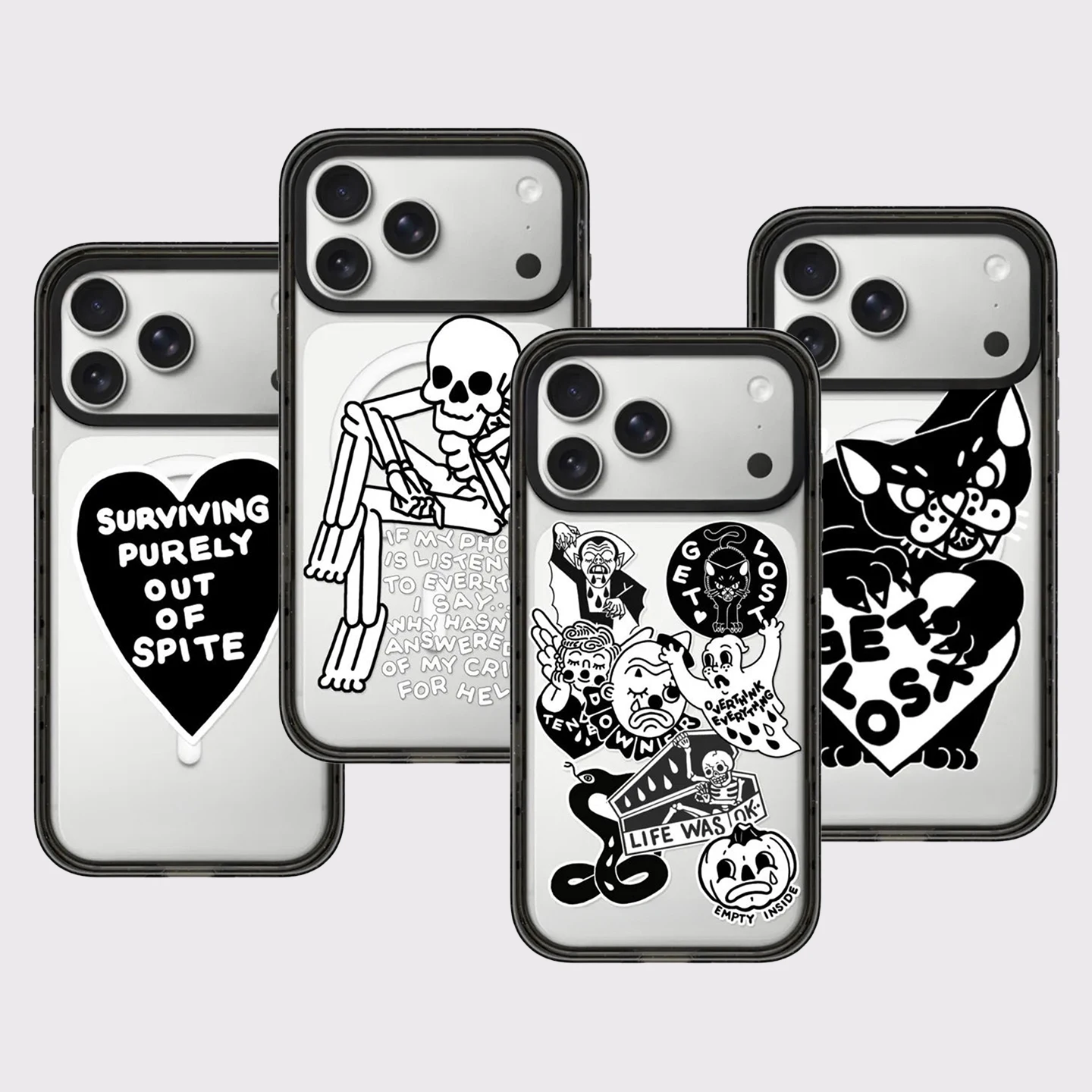 Get Lost Impact Black Border Magnetic Cover for IPhone 12 13 14 15 16 17 Pro Max Case for IPhone 17 Air