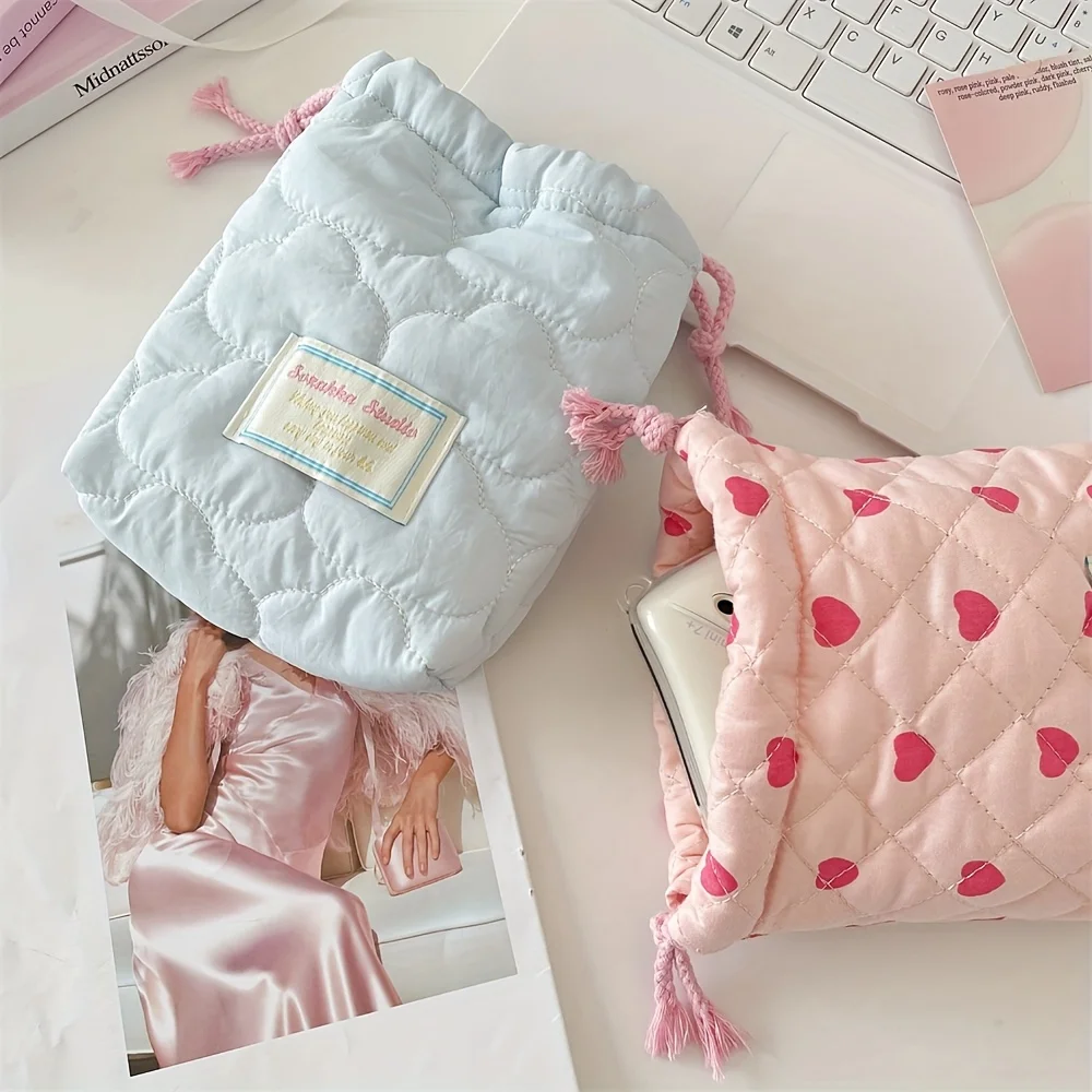 حقيبة مكياج برباط لطيف، حقيبة تخزين بولارويد للكاميرا CCD، حقيبة أدوات الزينة المحمولة للسفر، حقيبة يد