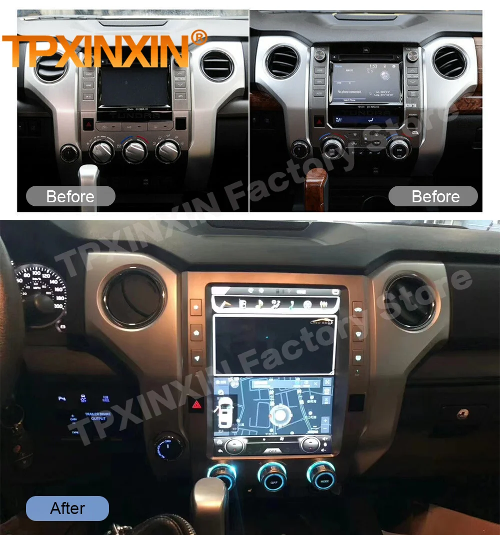 12.1 Inch Android 11 Tesl- Screen Radio Receiver For Toyota Tundra 2014 2015 2016 2017 2018 2019 2020 GPS Navigation Head Unit