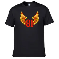 Camiseta 100% de algodón con estampado de Hells Angels, camisa de apoyo 81, N12