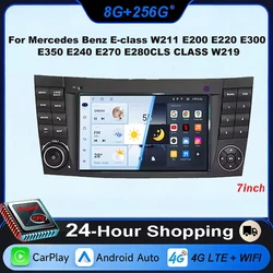 7inch Android Auto Stereo For Mercedes Benz E-class W211 E200 E220 E300 E350 E240 E270 E280CLS CLASS W219 Car Radio Multimedia