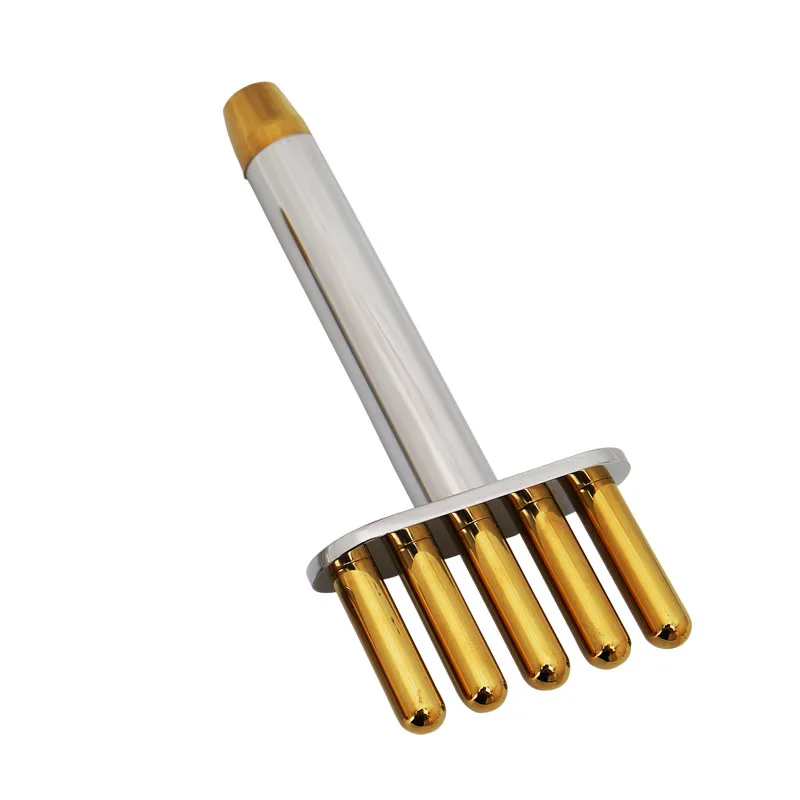 Titanium Alloy Five-Pronged Straight-Head Magnetic Fork Massage Relaxation Beauty Stick Remove Acid and Unblock Meridians