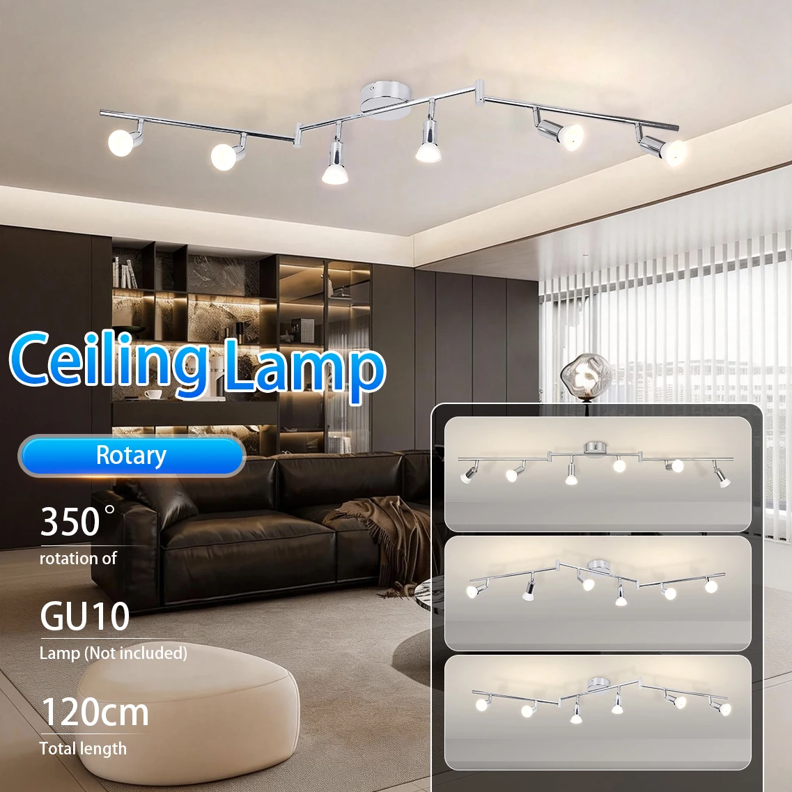 Modern LED Ceiling Lights Replaceable Bulb Ceiling Chandelier Branch Shaped SpotLight For Living Room Bedroom Kitchen Decoration