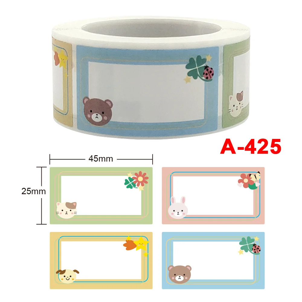 Wholesale name sticker roll with handwritten name sticker for children kindergarten, support custom your name stickers