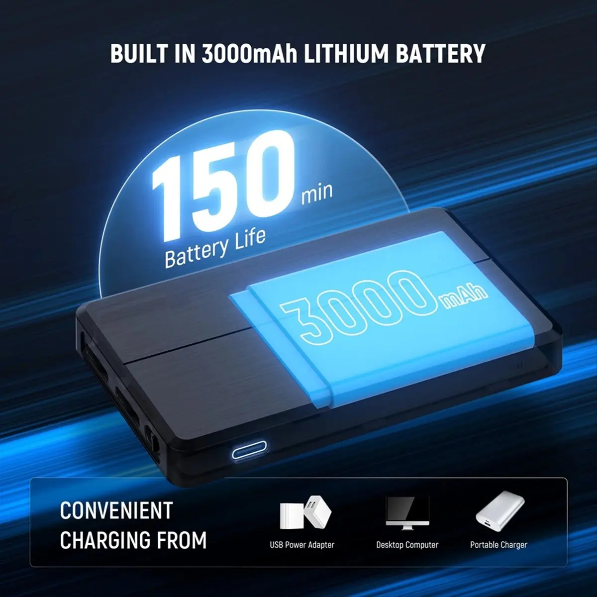 مصباح هاتف سيلفي LED ثابت، مشبك 2500-9000K قابل لإعادة الشحن على ضوء التعبئة، أفلام ملونة/ناشر/3000 مللي أمبير في الساعة لكاميرا IPhone