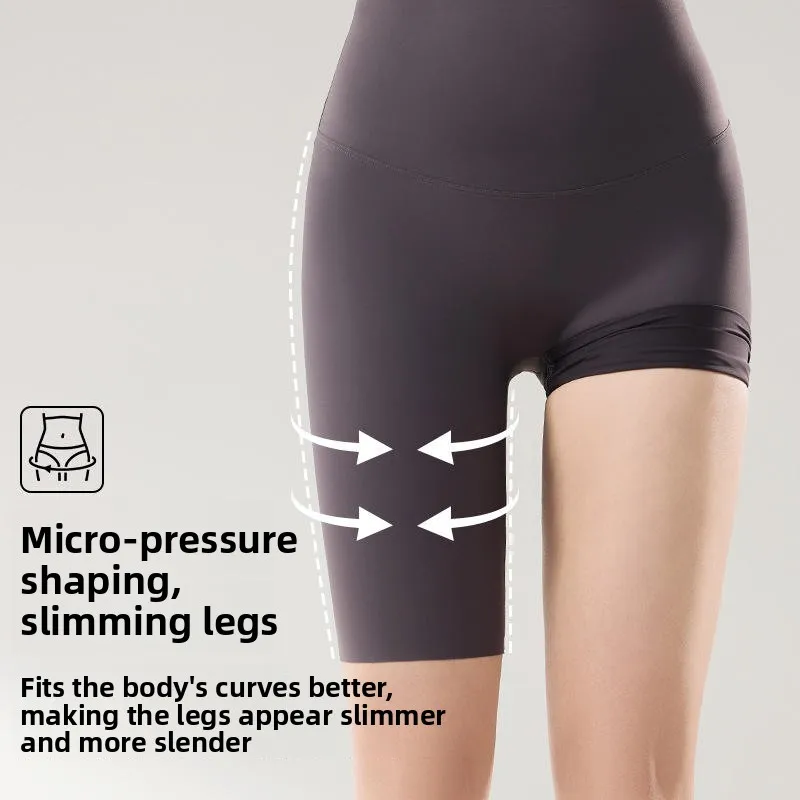 Calças de yoga sem pressão femininas ao ar livre usar cinco quartos esporte equitação orts apertado bunda levantamento arca base calças finas verão