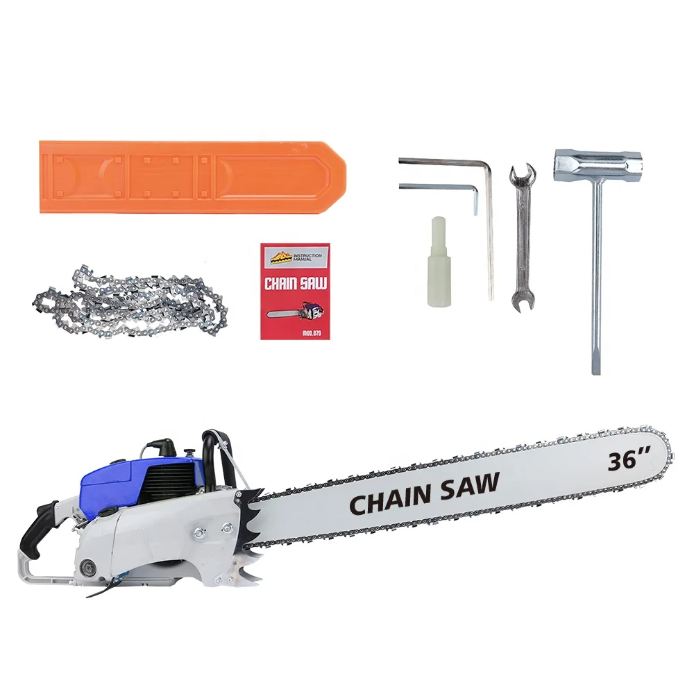 070 Gas Chainsaw 105CC Petrol Powered Saw 36'' Inch Industrial Big Wood Cutting Chain Saw Machine