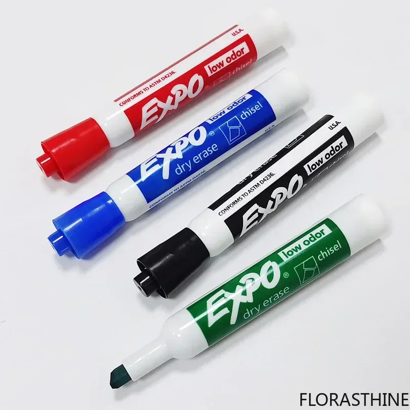 4pcs Each Color sharpie EXPO Low-Odor Dry Erase Oil Markers White Board Writing Markers Chisel Tip