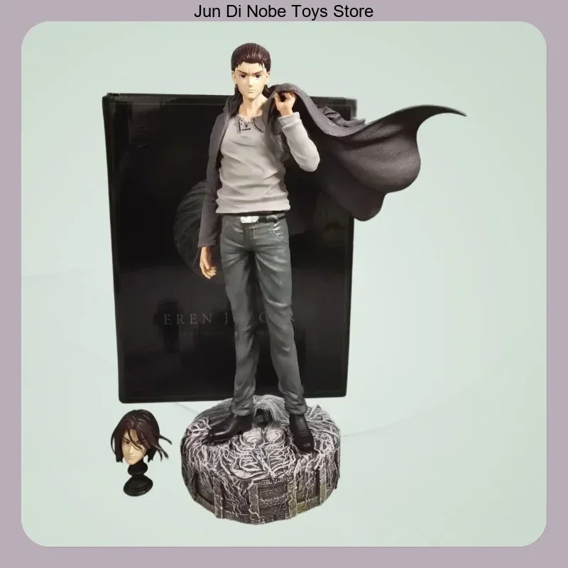 

30cm Attack on Titan Eren Jaeger Standing Pose Anime Figure Statue Collectible Desktop Decoration Gift