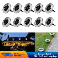 10/20/30/40/50Pcs LED Solar Garden Light Outdoor IP65 Waterproof Underground Light Spotlight Buried Solar Led Lamp Garden Decor